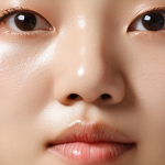 **

Prompt: A close-up of radiant, clear skin with a subtle glow, highlighting the concept of inner radiance achieved through K-Beauty. Focus on the healthy, moisturized texture. Include traditional Korean herbal ingredients like *Baekokseng* (백옥생) and licorice root (감초) subtly in the background, possibly as abstract representations or ingredient close-ups.

**